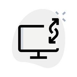 using a desktop computer to transfer data vector image