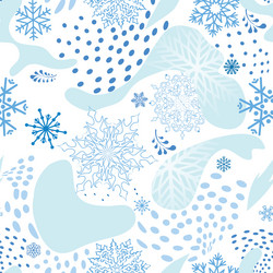 Winter Snowflake Abstract Pattern vector image