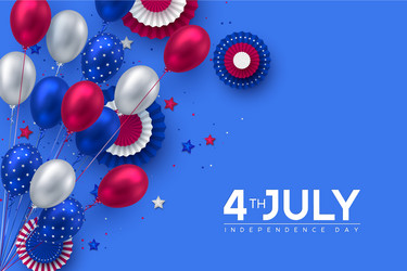 4th july usa independence day banner Royalty Free Vector