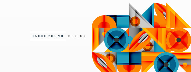 abstract geometric shapes overlap creating vector image