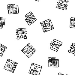 coding system seamless pattern vector image