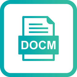 docm file document icon vector