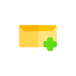 message icon design flat style mail add vector image