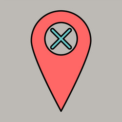 navigation geolocation icon in flat design vector image