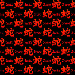 seamless pattern with red chinese hieroglyphs vector image