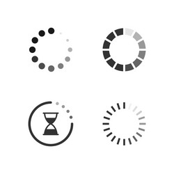 set icons loading progress vector image