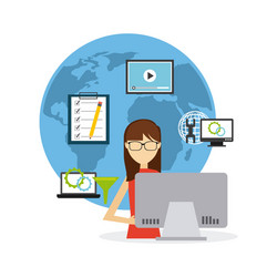 software developer and programmer vector image
