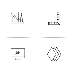 creative process and design simple linear icon vector image