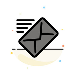 email mail message sent abstract flat color icon vector image