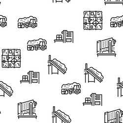 factory garbage waste seamless pattern vector image