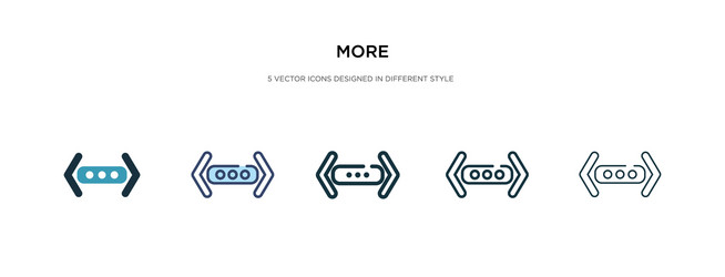 more icon in different style two colored vector image