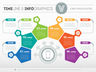 part of the report with logo and icons set vector image