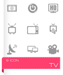 Tv icon set vector