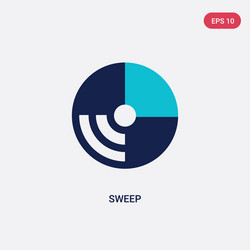 two color sweep icon from analytics concept vector image