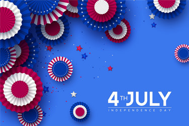 4th july usa independence day banner Royalty Free Vector