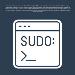 blue line code terminal icon isolated on vector image