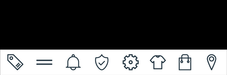 ecommerce starter pack line icons linear set vector image