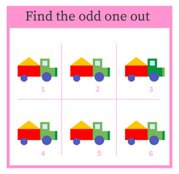 find the odd one out visual logic puzzle vector image