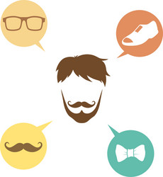 hipster retro geek vector