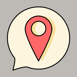 navigation geolocation icon in flat design vector image