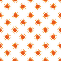 seamless pattern with suns in retro style vector image