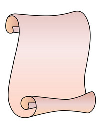 sheet of paper unfolded scroll vector image