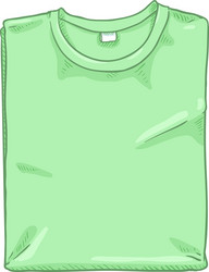 Single cartoon - light green t-shirt Royalty Free Vector