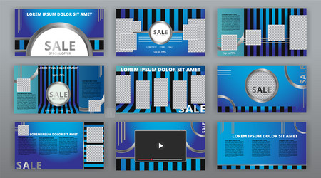 trendy website templates minimal presentation vector image