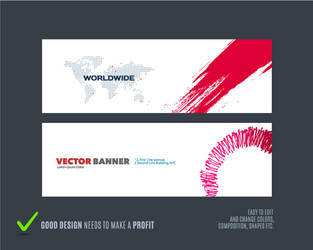 abstract set of modern horizontal website vector image