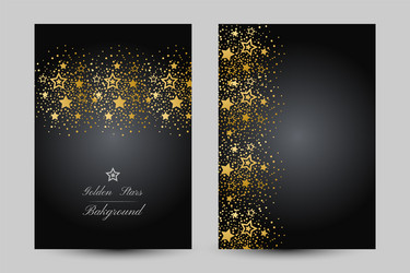 anniversary luxury backgrounds with gold stars vector