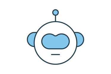 Artificial intelligence icon head and cpu vector