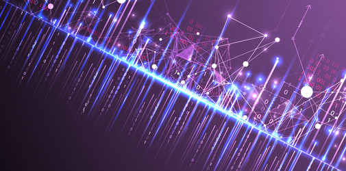 big data futuristic technology light design datum vector image