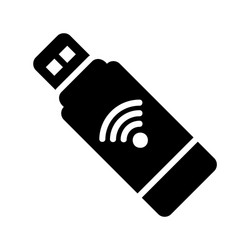 flash disk icon in solid style about internet vector image