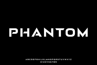 Phantom Display Font - Futuristic Alphabet vector image