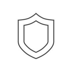 Shield related thin line icon vector