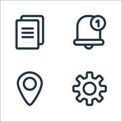 ui line icons linear set quality vector image