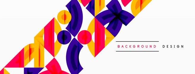 abstract geometric shapes overlap creating vector image