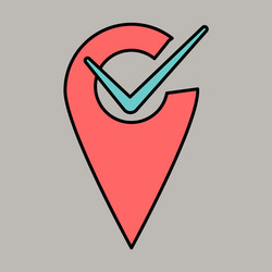 navigation geolocation icon in flat design vector image