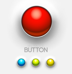 technical red button push background vector image