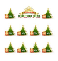 bargain christmas trees vector