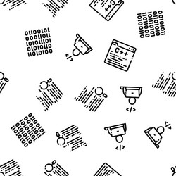 coding system seamless pattern vector image