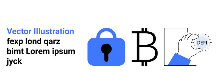 cryptocurrency and blockchain security vector image
