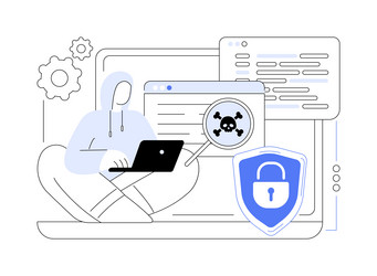 Ethical Hacker Cybersecurity Concept vector image