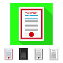 isolated object of form and document sign set vector image