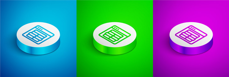 isometric line mysql code icon isolated on blue vector image