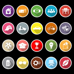 Normal gentleman flat icons with long shadow vector