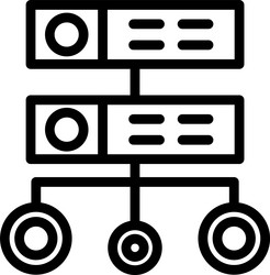 server linear style icon design vector image