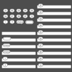 set of rectangular frames for text input cloud vector image