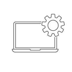 Technical support icon maintenance of computer vector