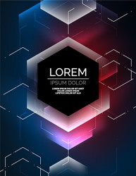 digital techno abstract background glowing vector image